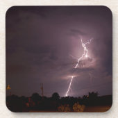 Nachtblitz Sturmwolken Untersetzer (Vorderseite)