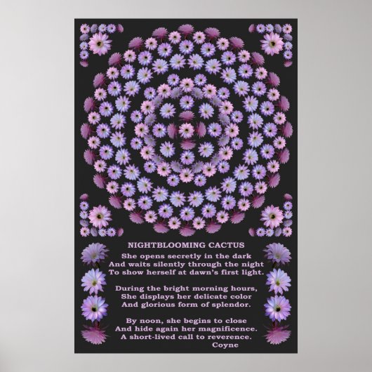 NACHTBLOOM MANDALA 3 MIT POEM POSTER (Vorne)