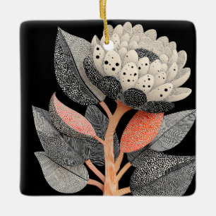 Nachtblüte auf dem roten Planeten #3 Keramikornament