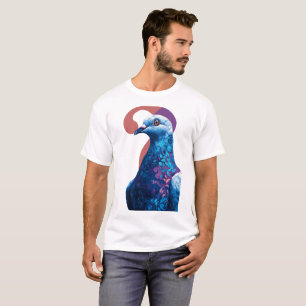 Nachtblüten-Taube – Botanischer Farbverlauf Illust T-Shirt