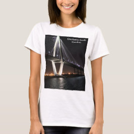 Nachtbrücke, Charleston SC, Fotografie T-Shirt