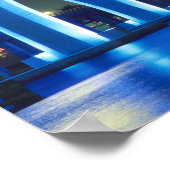 Nachtbrücke im Hafen von Miami, Florida Poster (Ecke)