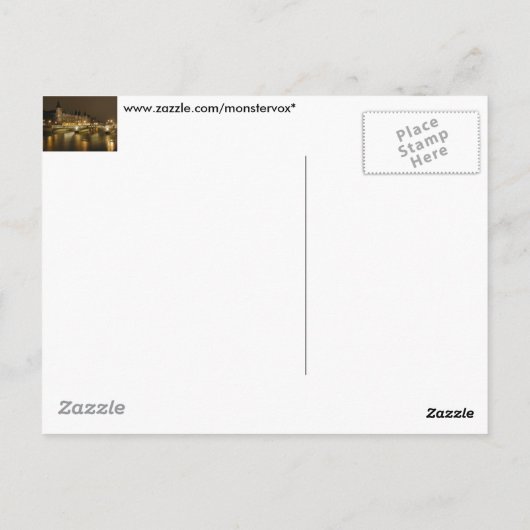 Nachtbrücke Postkarte (Rückseite)