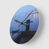 Nachtbrücke Runde Wanduhr (Winkel)