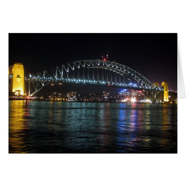 Nachtbrücke Sydney (Vorderseite (Horizontal))