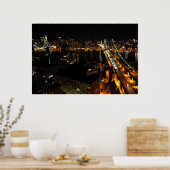 Nachtbrücken Poster (Küche)