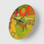 Nachtcafé von Vincent van Gogh Runde Wanduhr (Winkel)