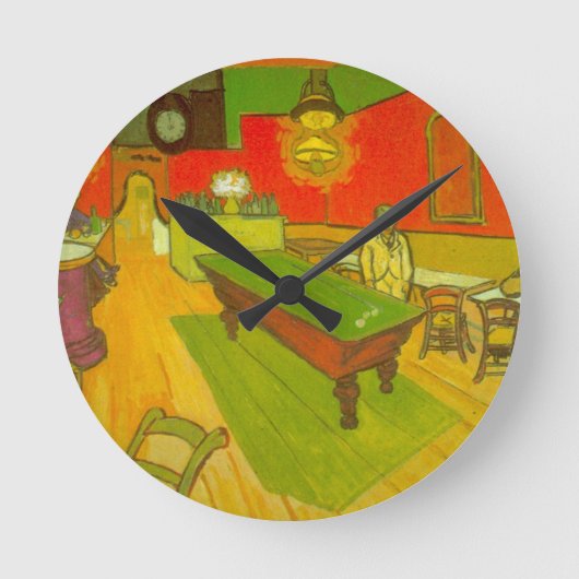 Nachtcafé von Vincent van Gogh Runde Wanduhr (Vorderseite)