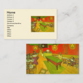 Nachtcafé von Vincent van Gogh Visitenkarte (Vorne/Hinten)