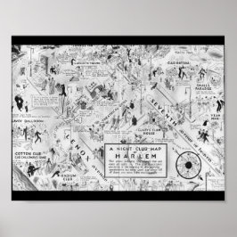 Nachtclubs in Schwarz/Weiß Poster