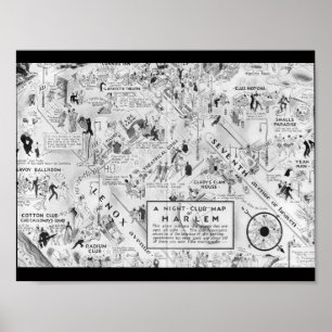 Nachtclubs in Schwarz/Weiß Poster