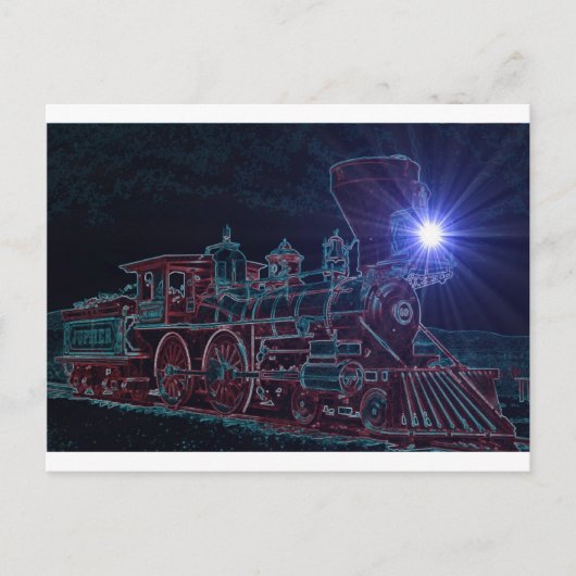 Nachtdampf Postkarte (Vorderseite)