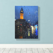 Nächte in der Rainy CITY Leinwanddruck (Insitu (Holzboden))