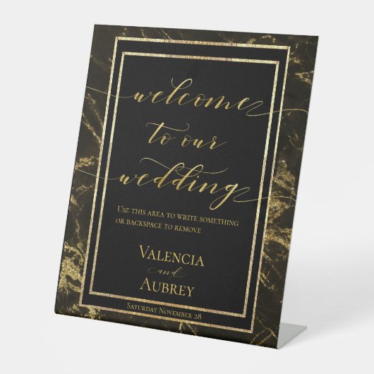 Nächte in Granit & Gold Willkommen bei unserer Hoc Sockelschild (Vorderseite)