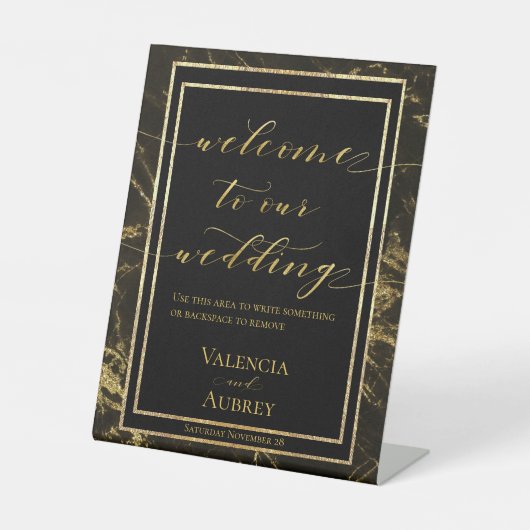 Nächte in Granit & Gold Willkommen bei unserer Hoc Sockelschild (Vorderseite)