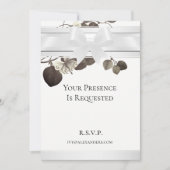 Nächte in White Satin Sepia Garten Einladungen (Vorderseite)