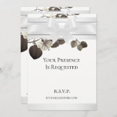 Nächte in White Satin Sepia Garten Einladungen (Vorne/Hinten)