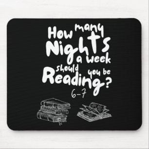 Nächte lesen 6-7 Meme Englischlehrer Buchliebhaber Mousepad