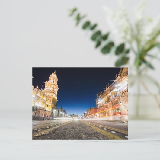 Nächte Morelias Michoacan Postkarte (Stehend Vorderseite)