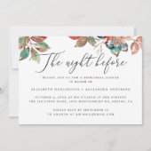 Nächte zuvor. Blueberry Probe Dinner Einladung (Vorderseite)