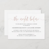 Nächte zuvor. Goldenes einfaches Probe Einladung (Vorne/Hinten)