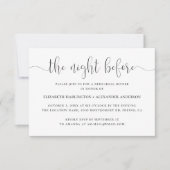 Nächte zuvor. Schwarz-Weiß-Probe Einladung (Vorderseite)