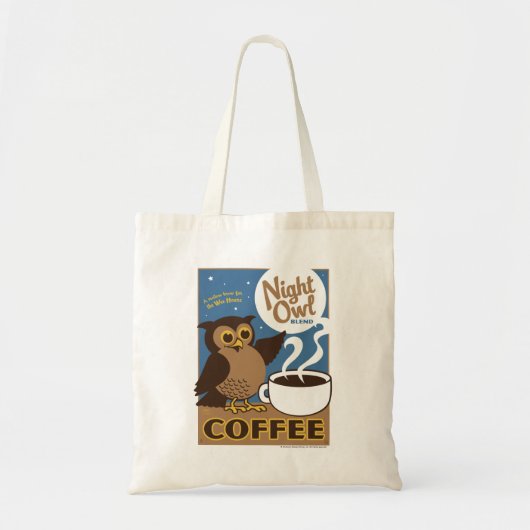 Nachteule Kaffee Tragetasche (Vorne)