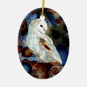 Nachteule Keramikornament