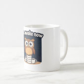 Nachteule-Meme-Cartoon-T-Shirt Kaffeetasse (VorderseiteRechts)
