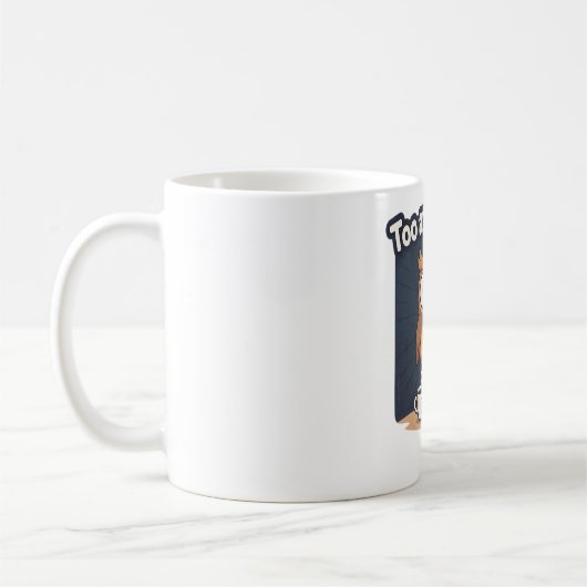 Nachteule-Meme-Cartoon-T-Shirt Kaffeetasse (Links)