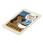 Nachteulen Kaffee Magnet (Linke Seite)