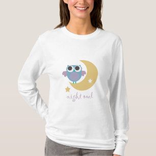Nachteulen-Pyjamaentwurf T-Shirt