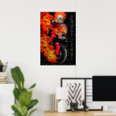 Nachtfahrer Ghost Rider Poster (Heimbüro)