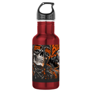 Nachtfahrer-Totenkopf – Helm und Sonnenbrille Bike Edelstahlflasche