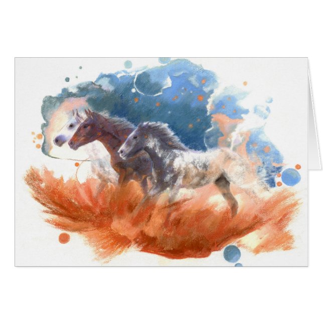 Nachtfahrt - Mustangs (Vorderseite (Horizontal))