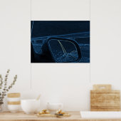 Nachtfahrt Poster (Küche)