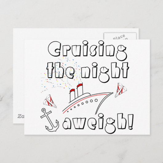 Nachtfahrt Postkarte (Vorne/Hinten)