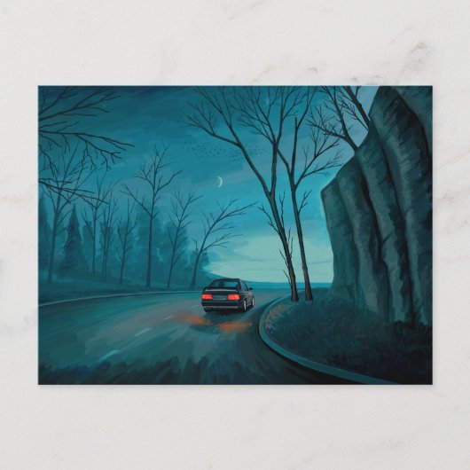 Nachtfahrt Postkarte (Vorderseite)