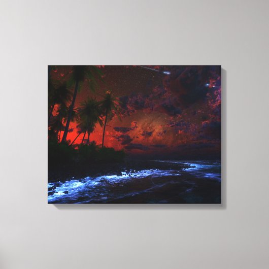 Nachtfall Wrapped Canvas Leinwanddruck (Vorderseite)