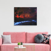 Nachtfall Wrapped Canvas Leinwanddruck (Insitu (Wohnzimmer))
