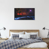 Nachtfall Wrapped Canvas Leinwanddruck (Insitu (Schlafzimmer))