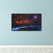 Nachtfall Wrapped Canvas Leinwanddruck (Insitu (Holzboden))