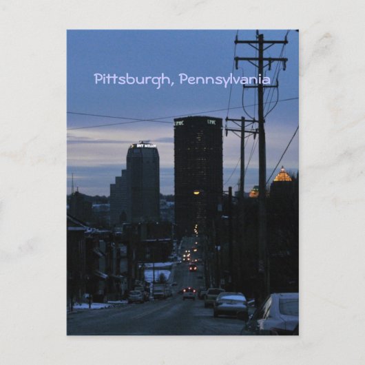 Nachtfälle auf Pittsburgh, PA Postkarte (Vorderseite)