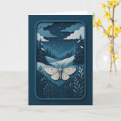 Nachtfalter im winterlichen Wald Karte (Gelbe Blume)