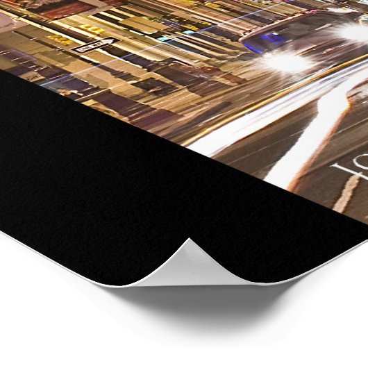 Nachtfarbe Breite Straße Poster (Ecke)