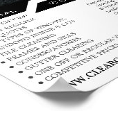 Nachtfenster, Fensterreinigung Werbung Poster (Ecke)