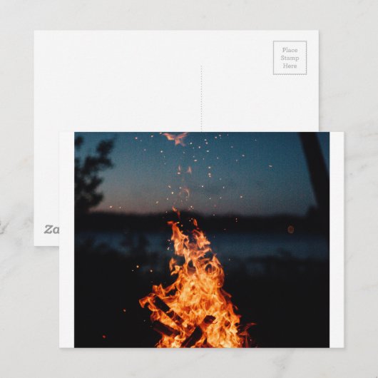Nachtfeuer Postkarte (Vorne/Hinten)