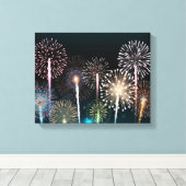 Nachtfeuerwerk Leinwanddruck (Insitu (Holzboden))
