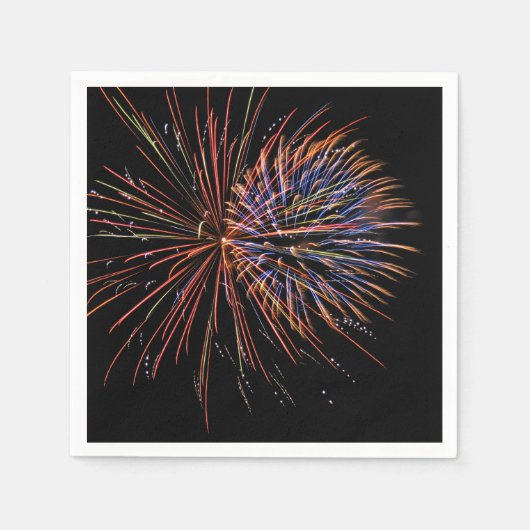 Nachtfeuerwerk Serviette (Vorderseite)