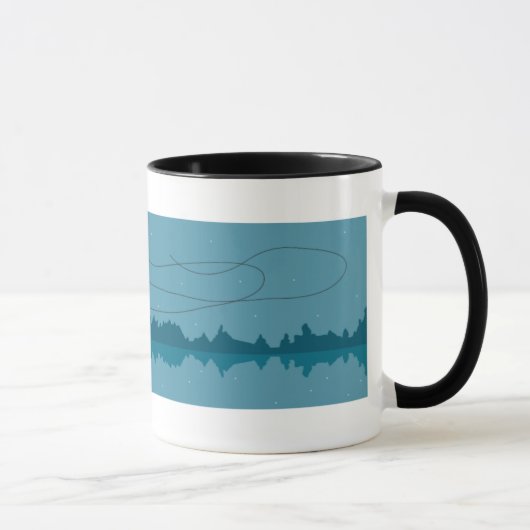 Nachtfischen unter Vollmond Tasse (Rechts)